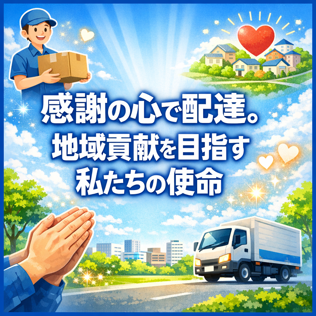 感謝の心で配達。地域貢献を目指す私たちの使命