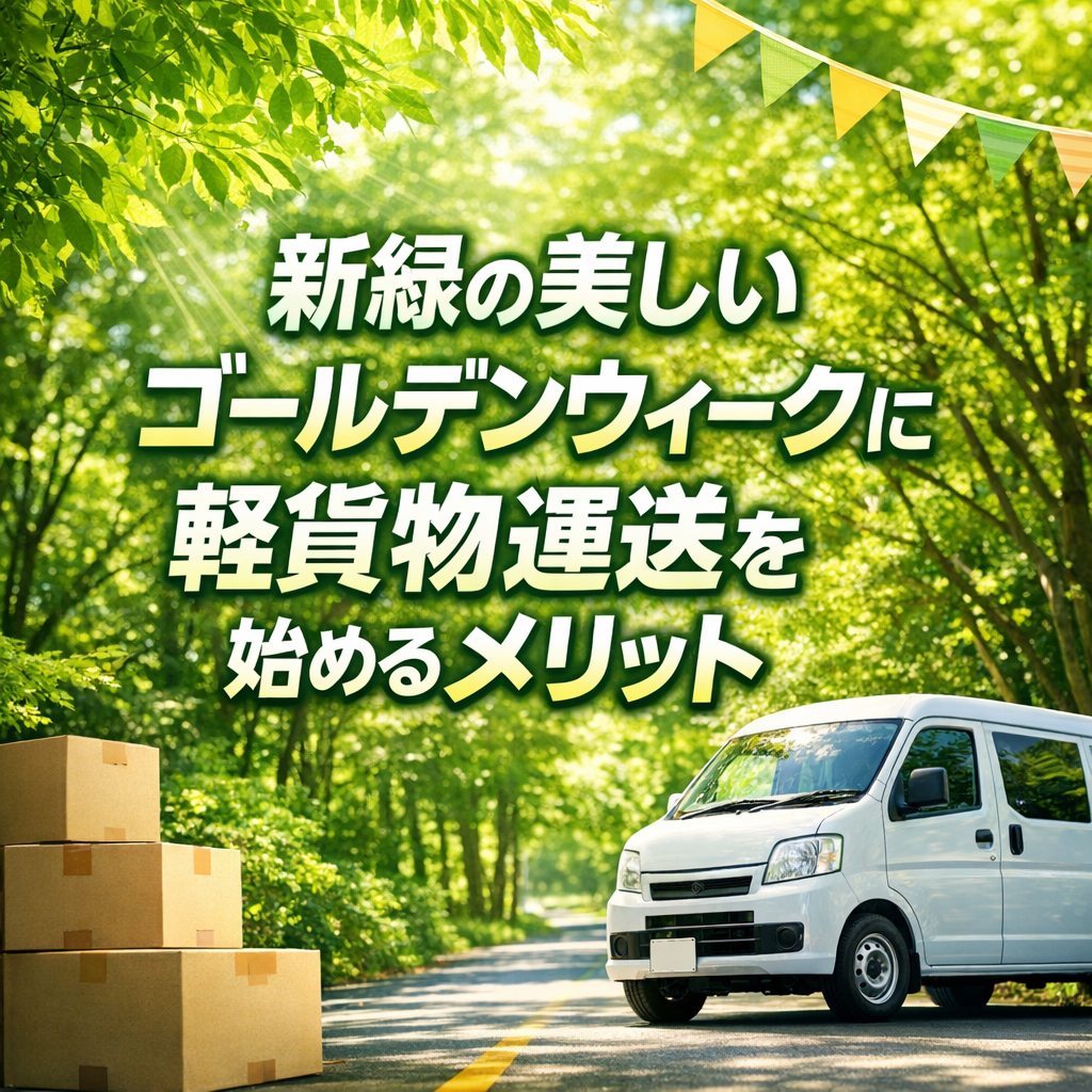 新緑の美しいゴールデンウィークに軽貨物運送を始めるメリット