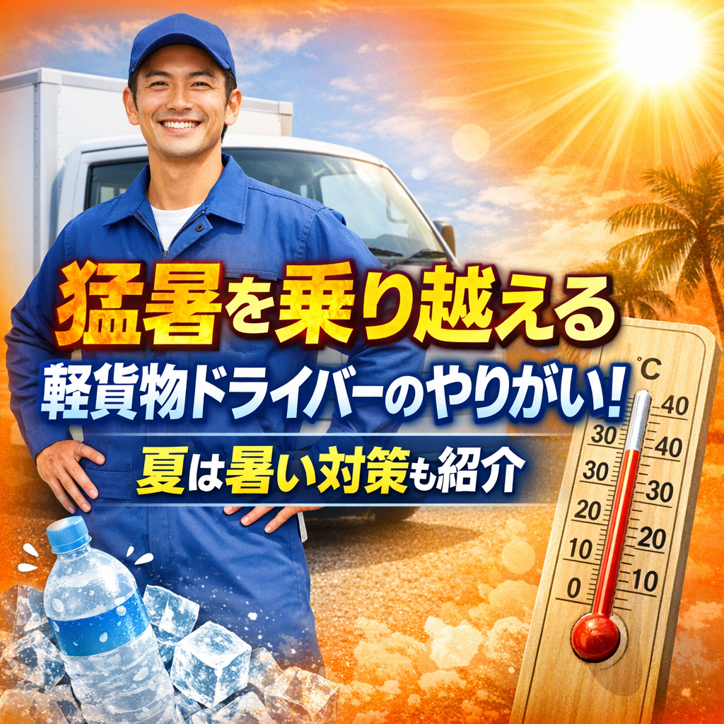 猛暑を乗り越える軽貨物ドライバーのやりがい！夏は暑い対策も紹介