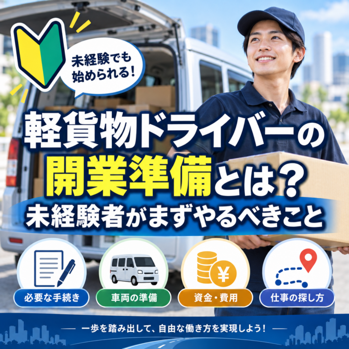 軽貨物ドライバーの開業準備とは？未経験者がまずやるべきこと